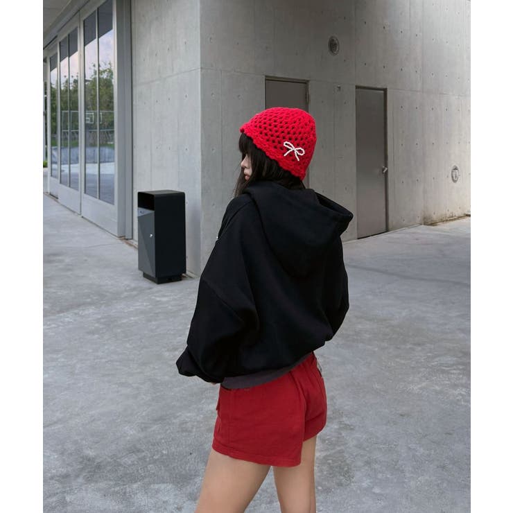 ラインストーン風ロゴ オーバーサイズフーディ レディース | Tannsu Dance | 詳細画像6 