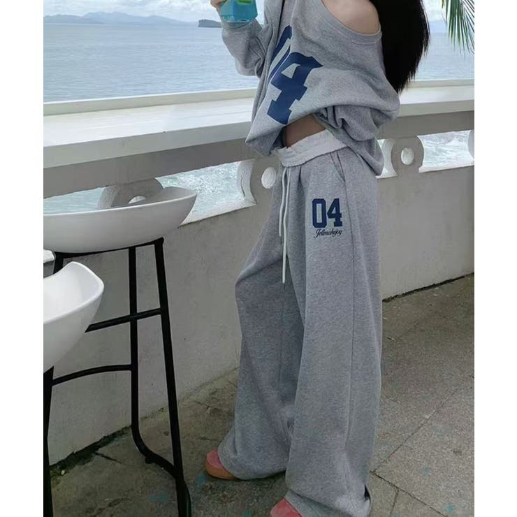 ナンバープリント スウェットセットアップ レディース | Tannsu Dance | 詳細画像3 