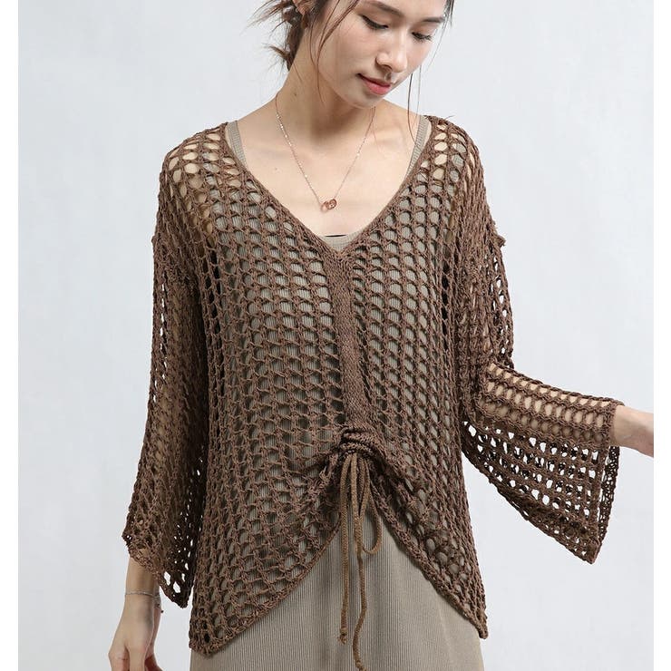 COFFEE | メッシュ ニット レディース | Tannsu Dance