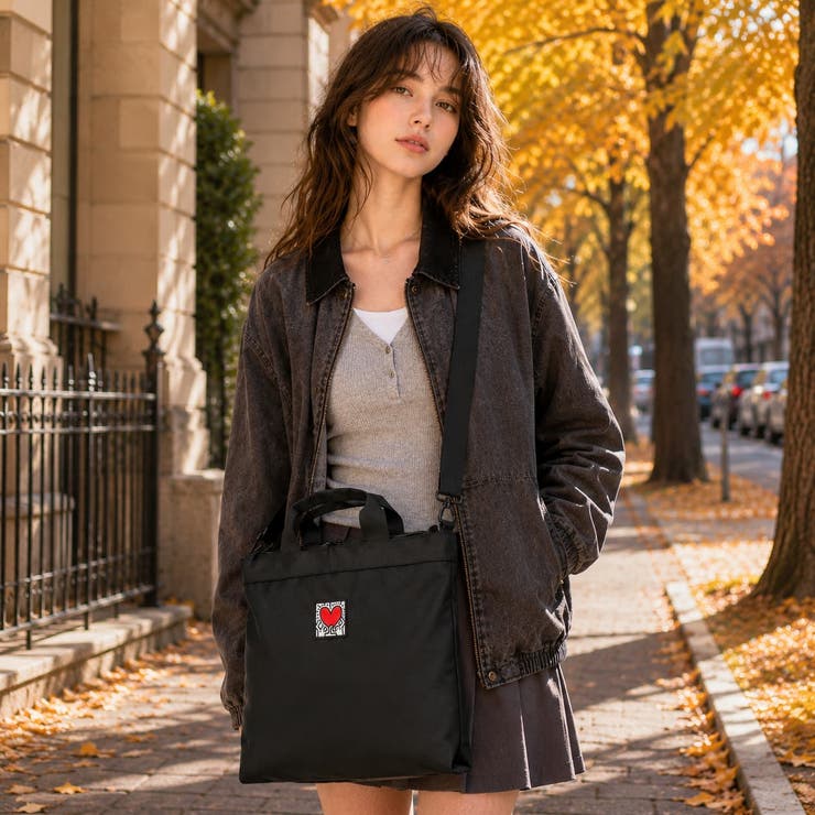 KeithHaring ベーシック2way手提げL ショルダーバッグ | Tasche Jack | 詳細画像5 