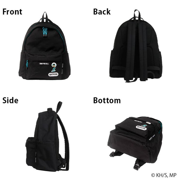 outdoorproducts 僕のヒーローアカデミア 缶バッチ付きバックパック