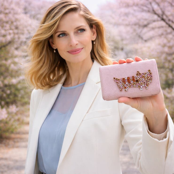 tsumorichisatoCARRY キラキラネコストーン 二つ折り財布 | Tasche Jack | 詳細画像3 