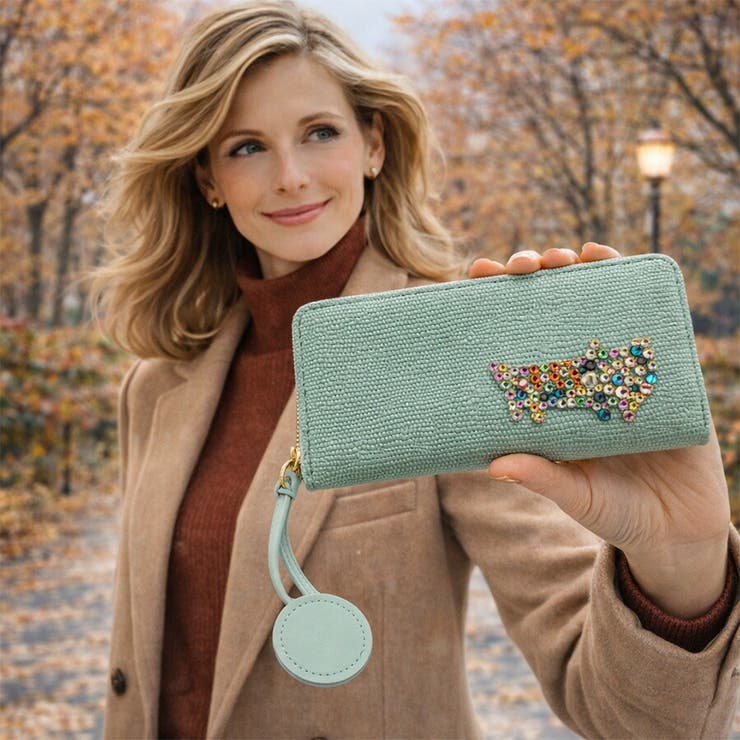 tsumorichisatoCARRY キラキラネコストーン ラウンド長財布 | Tasche Jack | 詳細画像5 