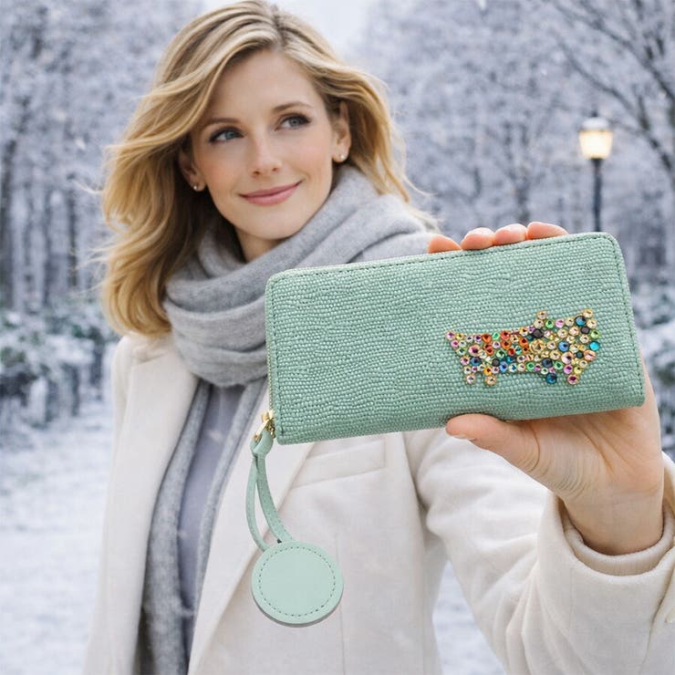 tsumorichisatoCARRY キラキラネコストーン ラウンド長財布 | Tasche Jack | 詳細画像6 