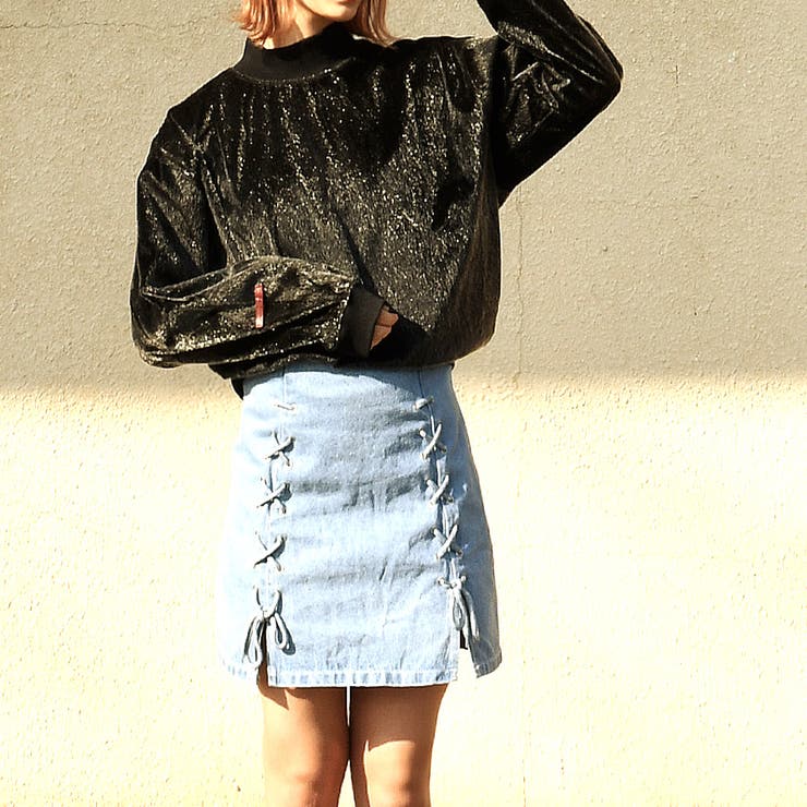 レースアップデニムスカート ボトムス スカート | TATHPHILLIA | 詳細画像9 