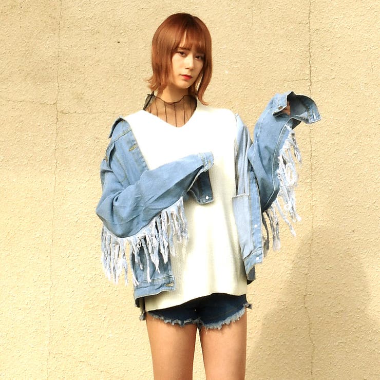 tim. TAIKIMATSUMURA 1stタイプ デニムジャケット フリンジ tim. TAIKIMATSUMURA 1stタイプ デニムジャケット フリンジ tim