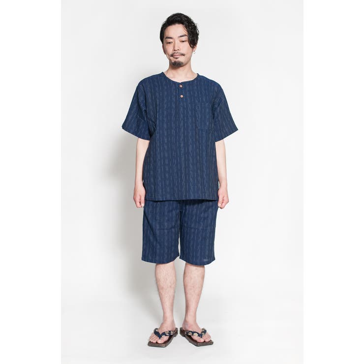 綿麻 ヘンリーネック甚平 おしゃれ 男性 Botan ボタン 品番 Tytw 着物と和の暮らしのお店 たゆたふ キモノトワノクラシノオミセ タユタフ のメンズファッション通販 Shoplist ショップリスト