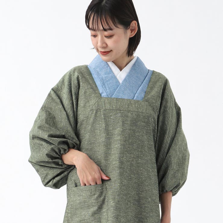着物用割烹着 おしゃれ ロング[品番：TYTW0000149]｜着物と和の暮らし