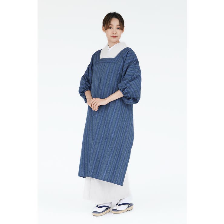 着物用割烹着 おしゃれ ロング[品番：TYTW0000149]｜着物と和の