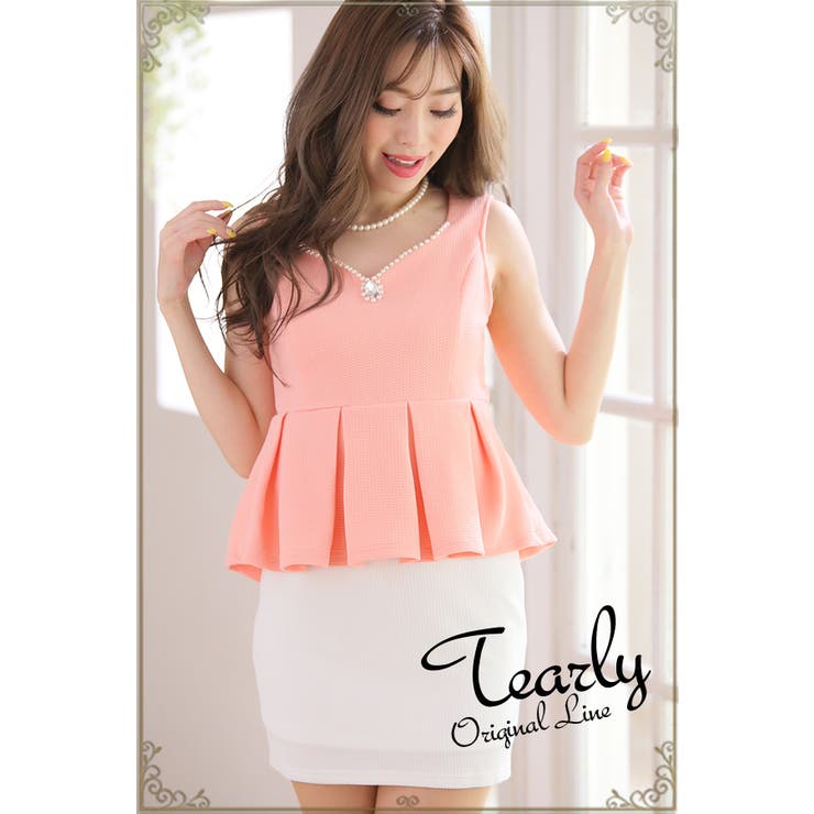 かっちりプリーツペプラムタイトミニワンピース 品番 Te Tearly ティアリー のレディースファッション通販 Shoplist ショップリスト