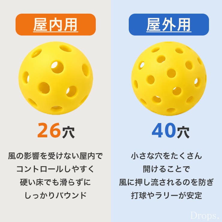 ピックルボール 屋内用 ボール | Tearly | 詳細画像12 