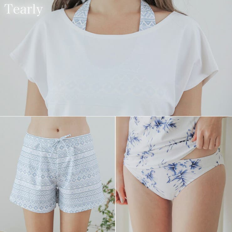 体型カバー 水着 レディース[品番：TE000008252]｜Tearly