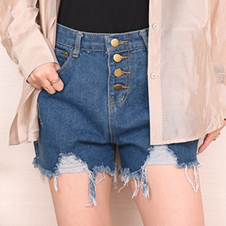 ブルー | ショートパンツ レディース 韓国ファッション | teddyshop