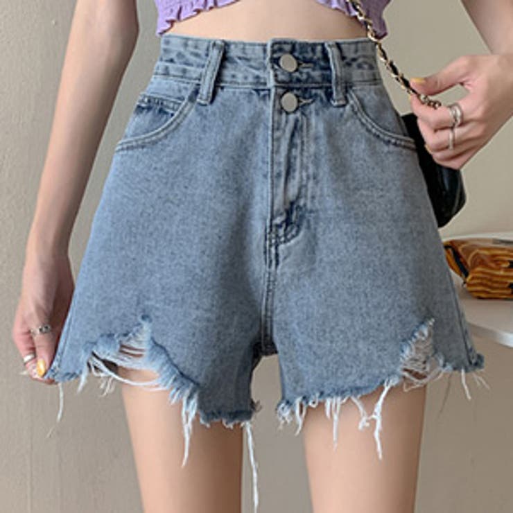 ブルー | ショートパンツ レディース 韓国ファッション | teddyshop