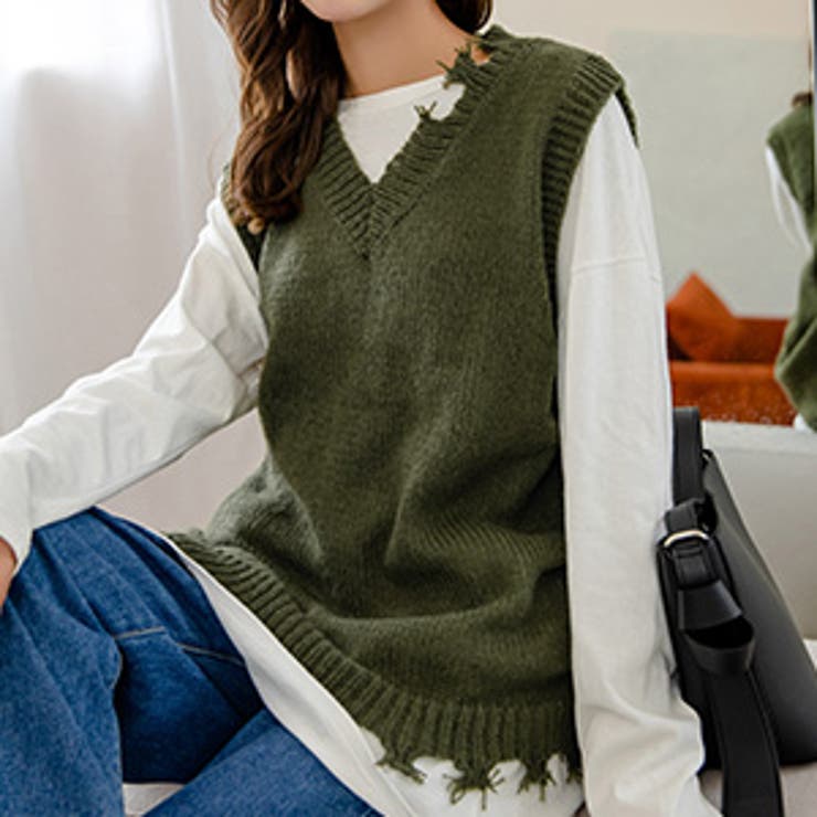ニットベスト レディース 秋冬 品番 Ty Teddyshop テディーショップ のレディースファッション通販 Shoplist ショップリスト