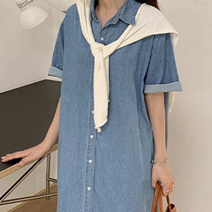 デニム | ワンピース Aライン 韓国ファッション | teddyshop