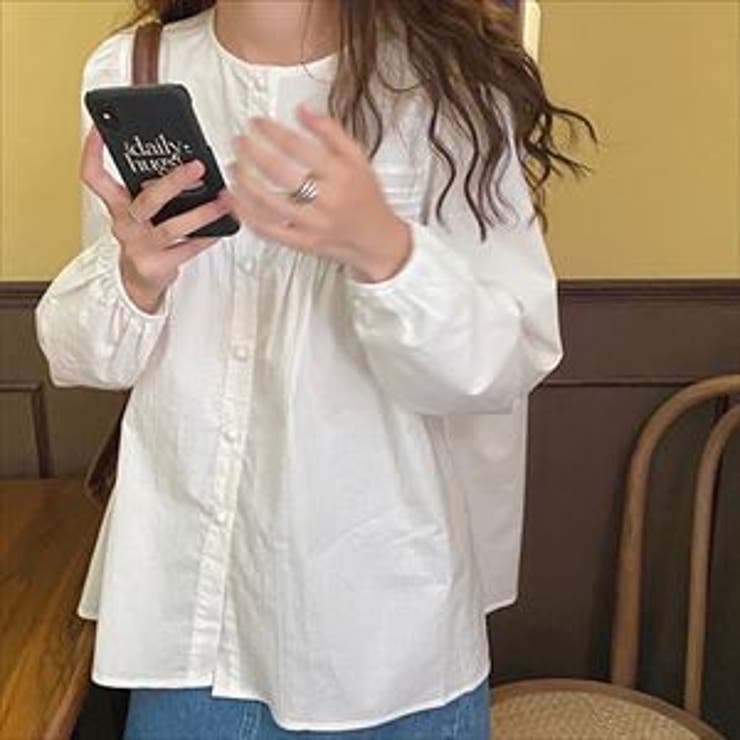 ホワイト | ブラウス トップス 韓国ファッション | teddyshop