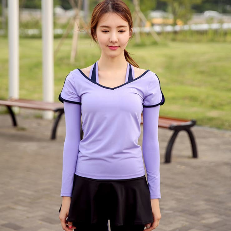 パープル | ヨガウェア 上下セット レディース | teddyshop