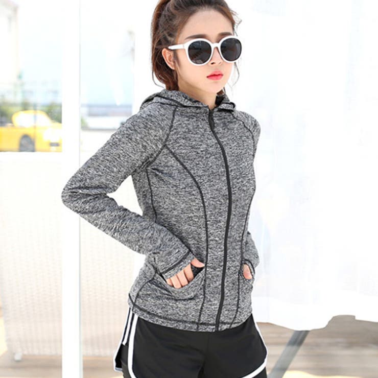 グレー | ヨガウェア レディース パーカー | teddyshop