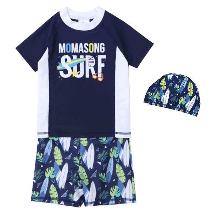 A：サーフィンネイビー | キッズ 水着 男の子 | Kids Teddy