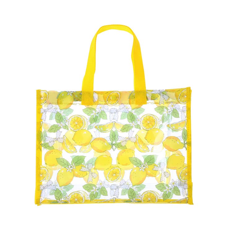 T：レモン柄・イエロー | プールバッグ ビーチバッグ 女の子 | teddyshop