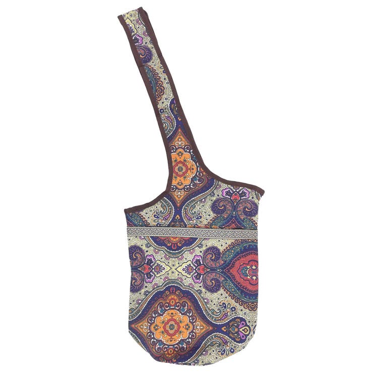 ネイビー×フラワー | ヨガバッグ 縦型 トート | teddyshop