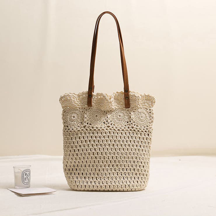 ベージュ | トートバッグ かご A4 | teddyshop