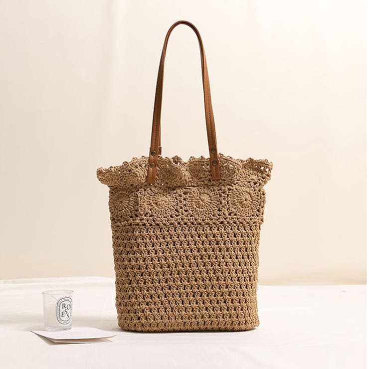 ブラウン | トートバッグ かご A4 | teddyshop