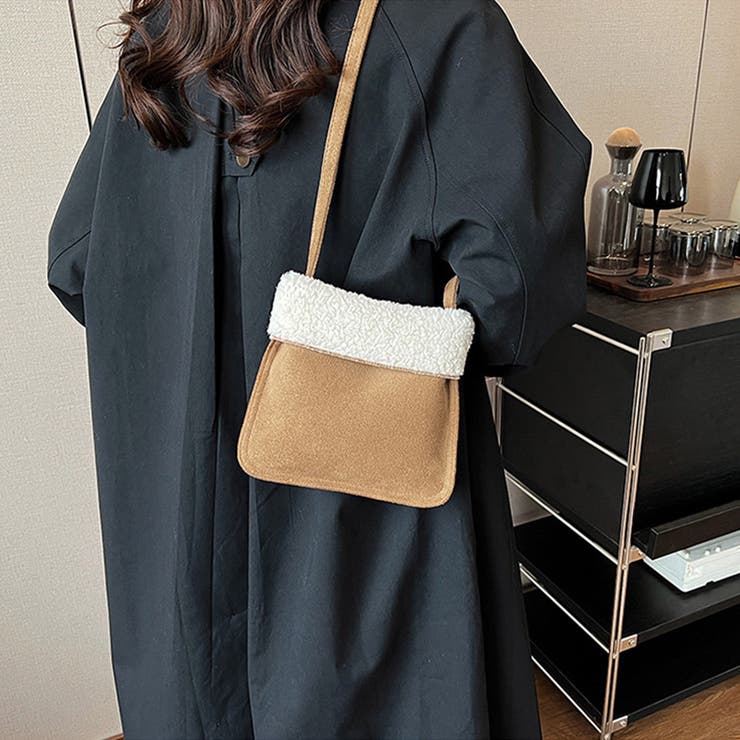 ブラウン×ホワイト | ショルダー ミニバッグ レディース | teddyshop