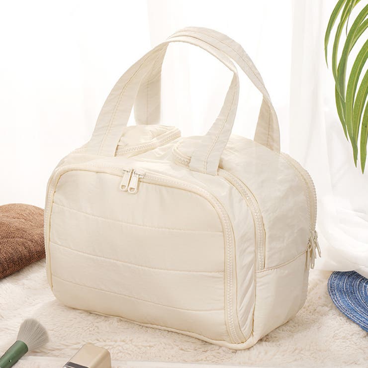 オフホワイト | 化粧ポーチ 持ち運び 全2色 | teddyshop