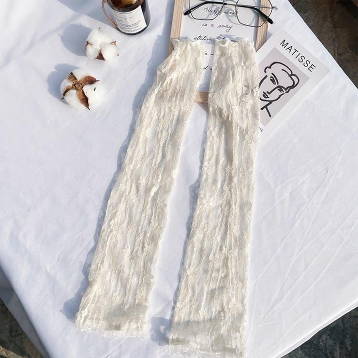 アイボリー | アームカバー UVカット レース | teddyshop