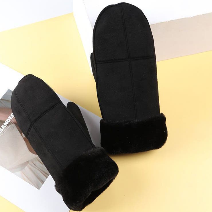 ブラック | ミトン 手袋 かわいい | teddyshop