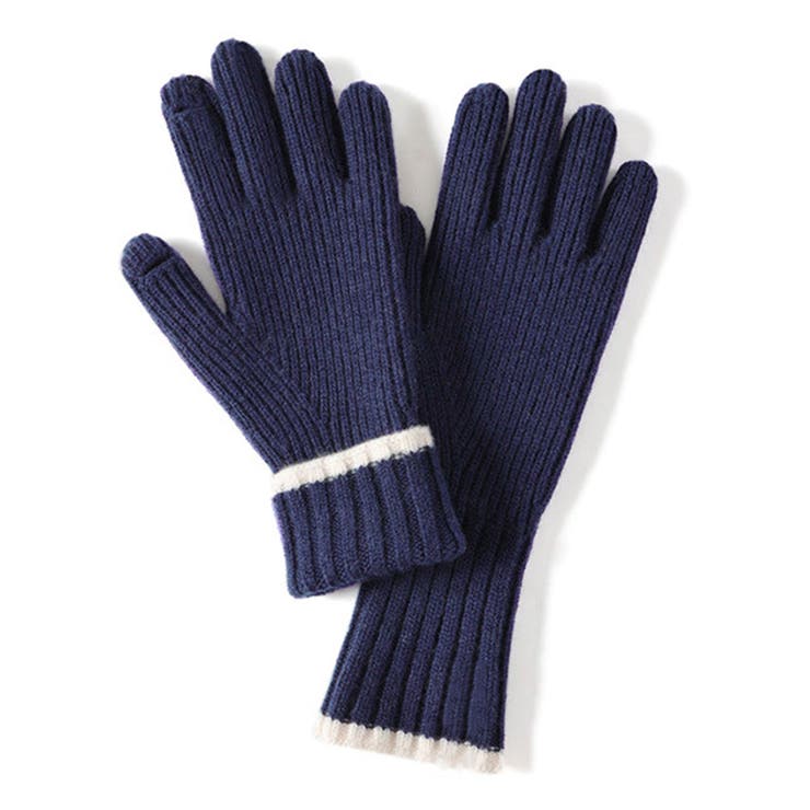 ネイビー | 手袋 スマホ対応 シンプル | teddyshop