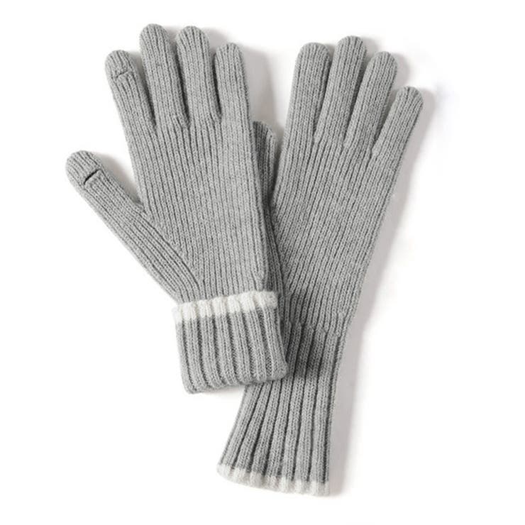 グレー | 手袋 スマホ対応 シンプル | teddyshop