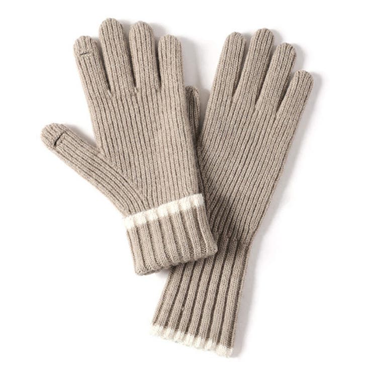 ベージュ | 手袋 スマホ対応 シンプル | teddyshop