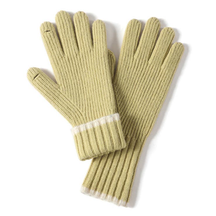 ペールイエロー | 手袋 スマホ対応 シンプル | teddyshop