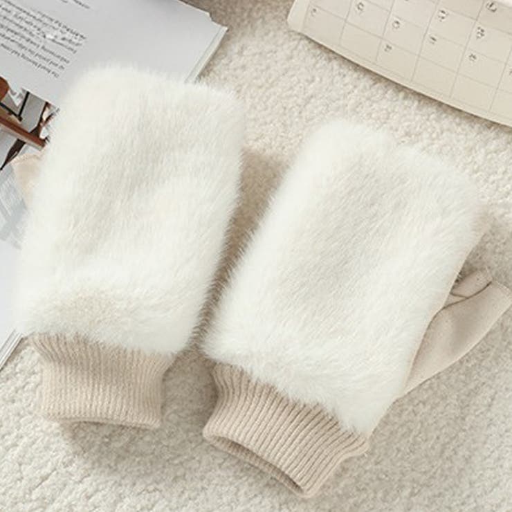 オフホワイト | フィンガーレス グローブ 全6色 | teddyshop