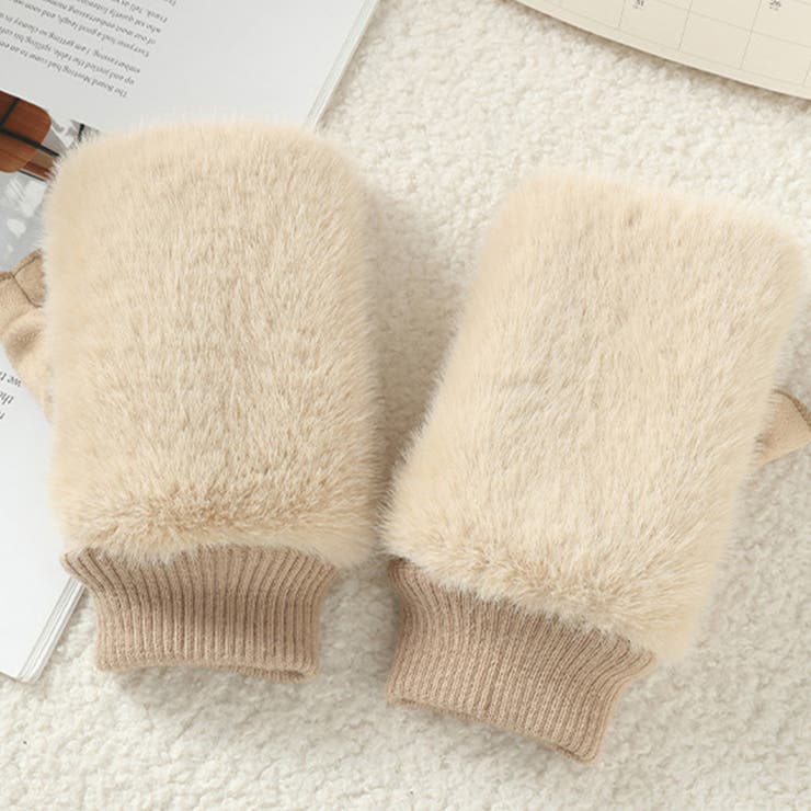 ベージュ | フィンガーレス グローブ 全6色 | teddyshop