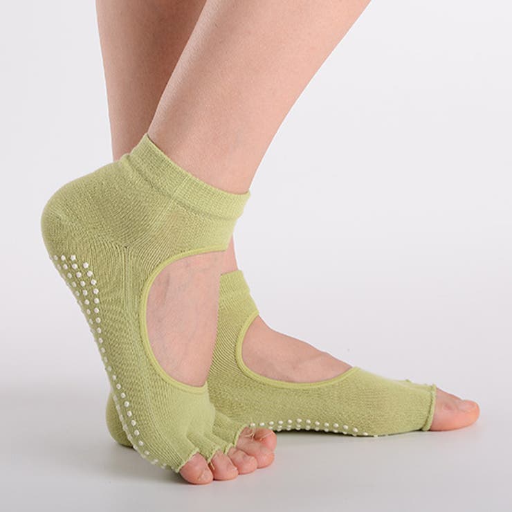 グリーン | ヨガ ソックス 5本指 | teddyshop