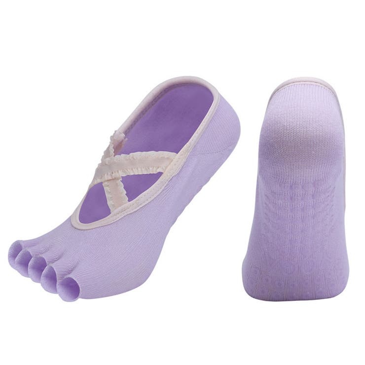 パープル | ヨガ ソックス 5本指 | teddyshop
