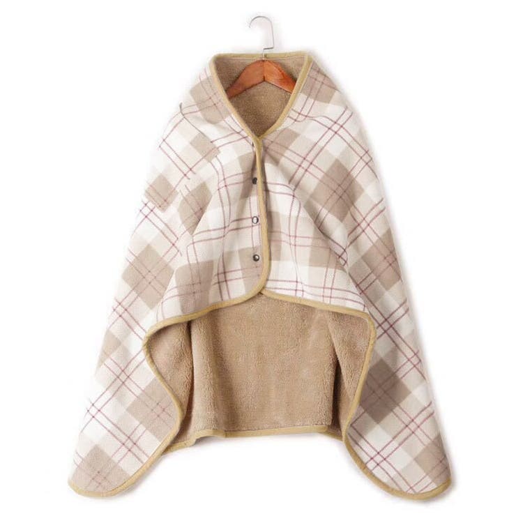 ベージュ×ブラウン | あったか ブランケット 大判 | teddyshop