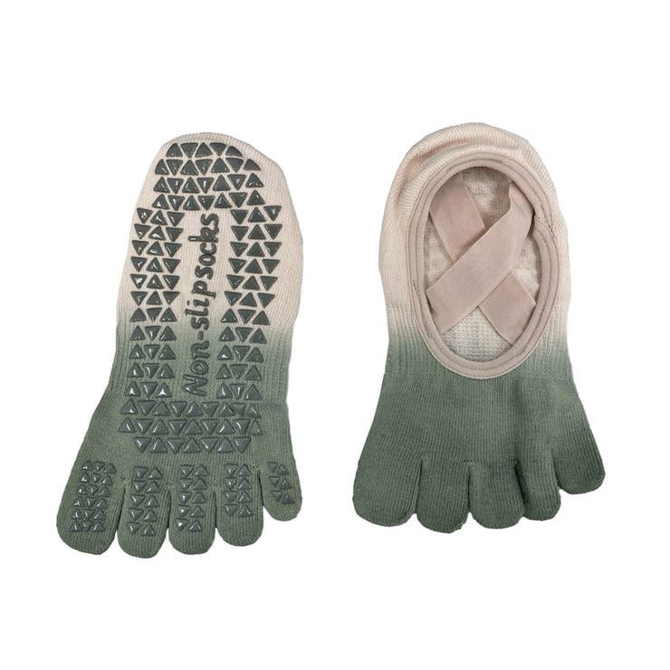 グリーン×ピンク | 5本指ヨガ ソックス ヨガ | teddyshop