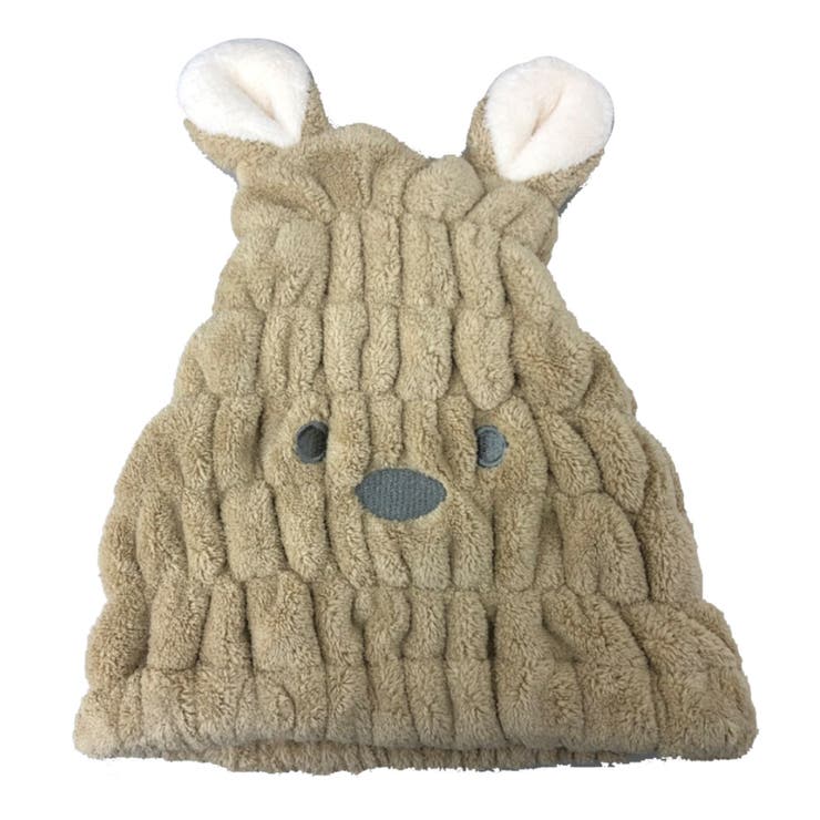くま：ブラウン | ヘアキャップ 吸水 お風呂上がり | teddyshop