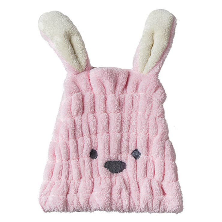 うさぎ：ピンク | ヘアキャップ 吸水 お風呂上がり | teddyshop