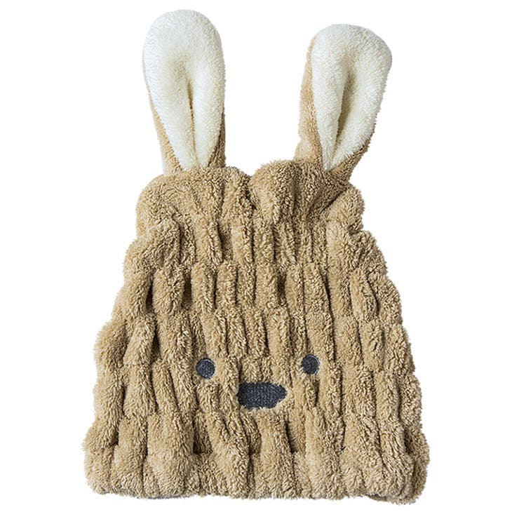 うさぎ：ブラウン | ヘアキャップ 吸水 お風呂上がり | teddyshop