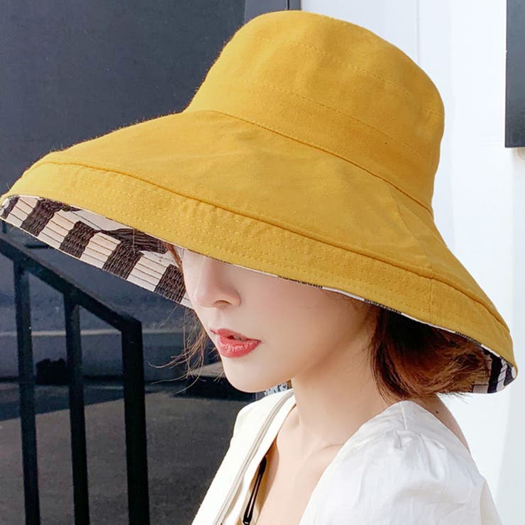 マスタード | バケットハット つば広 紫外線対策 | teddyshop