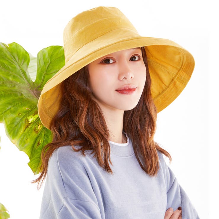 A：イエロー | バケットハット つば広 紫外線対策 | teddyshop