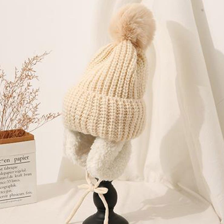 ニット帽 レディース 耳当て[品番：TY000008163]｜teddyshop