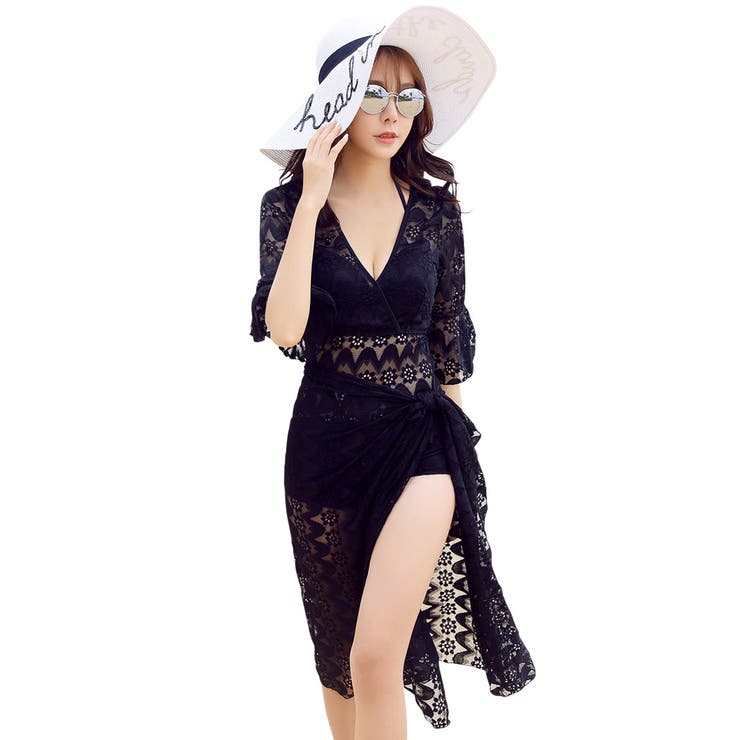 ブラック | 水着体型カバー セクシー 水着 | teddyshop