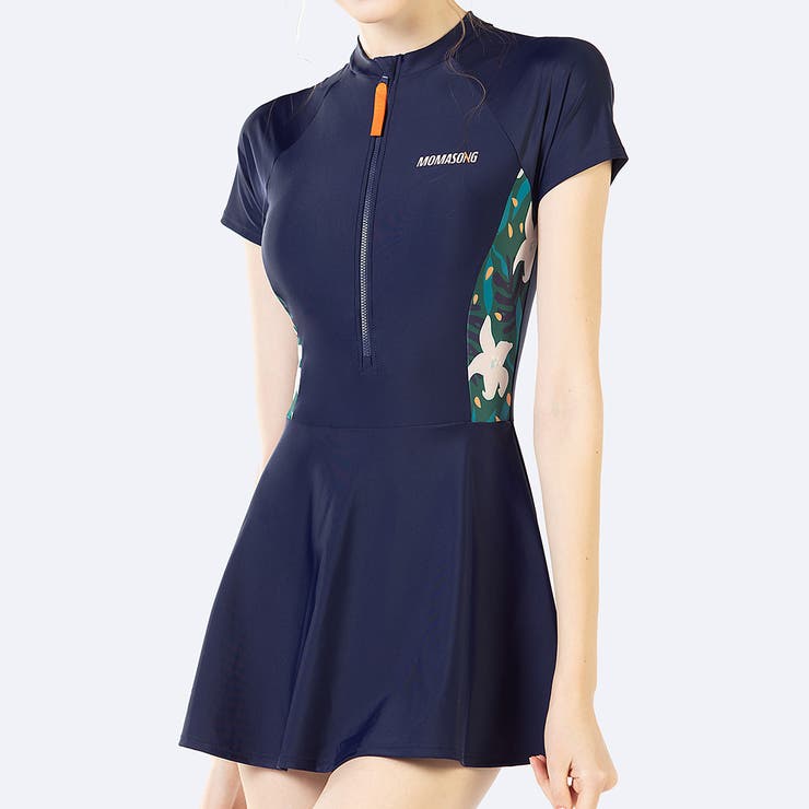 一回着用のみ☆M7days オールインワン　サイズM ネイビー M7days(エムセブンデイズ)の脚長見えオールインワン通販